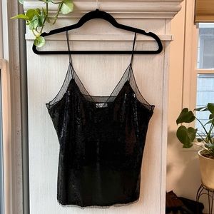 Free People Intimately Black Sassy in Sequins Cami
